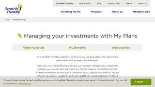 My Plans: Manage Your Investments | Scottish Friendly