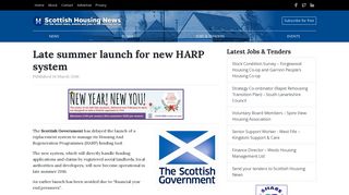 Late summer launch for new HARP system - Scottish Housing News