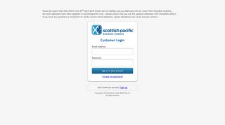 Scottish Pacific (BFS) Pty Ltd: Customer Login