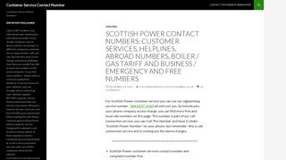 Scottish Power Contact Number Complaints & Emergency: 0843 837 ...
