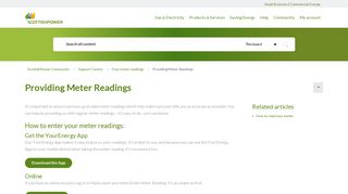 Providing Meter Readings - ScottishPower Community