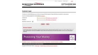 Scottish Widows: Online Banking - Customer Login