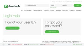 Log on Help | TD Ameritrade