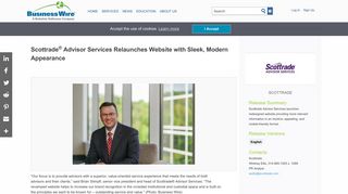 Scottrade® Advisor Services Relaunches Website with Sleek ...