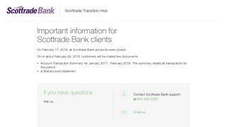 Scottrade to TD Ameritrade |Transition Hub | Bank Customers