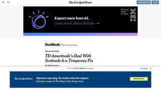 TD Ameritrade's Deal With Scottrade Is a Temporary Fix - The New ...