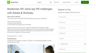 Modernise HR: solve top HR challenges with Adobe & Workday