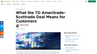 What the TD Ameritrade-Scottrade Deal Means for Customers ...