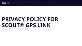 Telenav | Policies - Scout® GPS Link