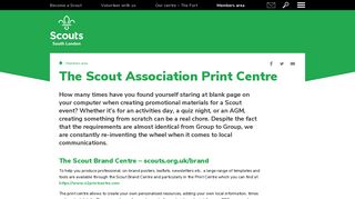 The Scout Association Print Centre | South London Scouts