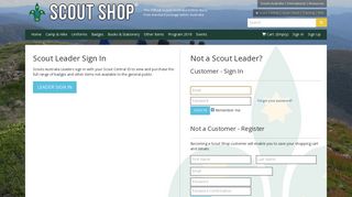 Sign In - The Scout Shop