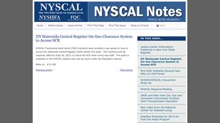 NY Statewide Central Register On-line Clearance System to Access ...