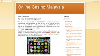 Online Casino Malaysia: the compelete scr888 login guide