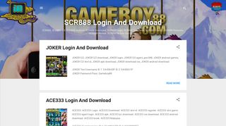 SCR888 Login And Download