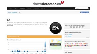 EA down? Current outages and problems | Canadianoutages