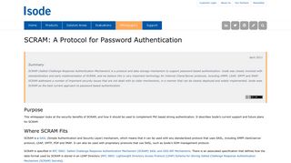 SCRAM: A Protocol for Password Authentication - Isode