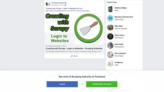 Crawling with Scrapy - Login to Websites... - Scraping ... - Facebook