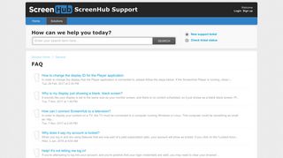 FAQ : ScreenHub Support