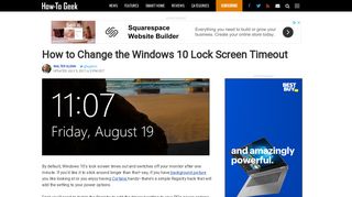 How to Change the Windows 10 Lock Screen Timeout