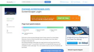 Access manage.screenscape.com. ScreenScape Login