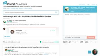 I am using Cisco for a Screenwise Panel research project. Norton will ...