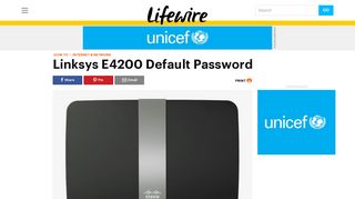 Linksys E4200 Default Password - Lifewire
