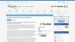 Scribbr Jobs with Remote, Part-Time or Freelance Options - FlexJobs