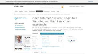 Script Open Internet Explorer, Login to a Website, and then Launch an ...