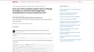 How to write a Python script to open a webpage and login to a ...