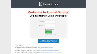 Log Into Funnel Scripts — FunnelScripts Membership