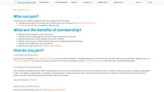 Scrum Alliance Membership Community for Certificants