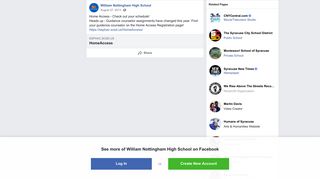 Home Access - Check out your schedule!... - William Nottingham High ...