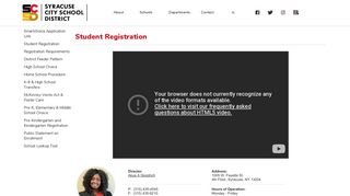 Student Registration | The Syracuse City School District | Syracuse, NY