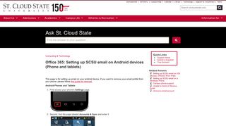 Office 365: Setting up SCSU email on Android devices (Phone and ...