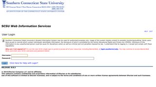 User Login - SCSU BannerWeb