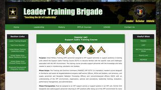 IMT Support Cadre Training Course - Center for Initial Military Training
