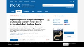 Population genomic analysis of elongated skulls reveals extensive ...