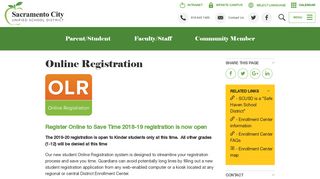 Online Registration - Sacramento City Unified School District