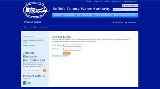 Vendor Login | Vendor Log-in | Suffolk County Water Authority