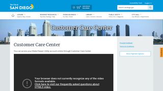 Customer Care Center - City of San Diego