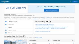 City of San Diego (CA): Login, Bill Pay, Customer Service and Care ...