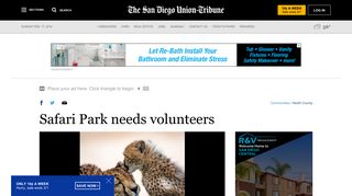 Safari Park needs volunteers - The San Diego Union-Tribune