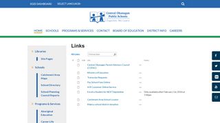 Links - All Links - Central Okanagan Public Schools - SD23