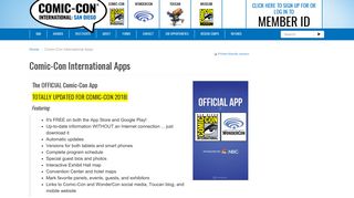 Comic-Con International Apps