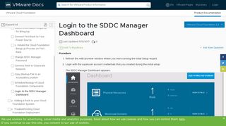 Login to the SDDC Manager Dashboard - VMware Docs