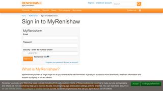 Sign in to MyRenishaw
