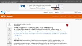 Recessive germline SDHA and SDHB mutations causing ...