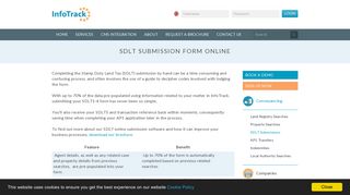 Complete your SDLT submission form quickly and online with InfoTrack