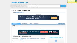 sdp.vodacom.co.tz at Website Informer. Login. Visit Sdp Vodacom.