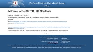 the SDPBC URL Shortener